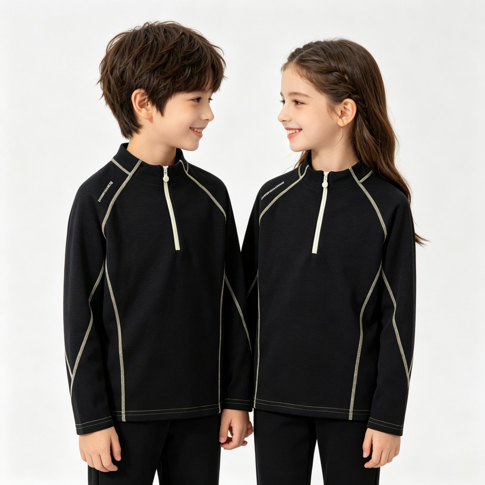 Autumn Winter Kids Half‑Zip Fl - Outdoor Sport Activities For Kids recension och pris